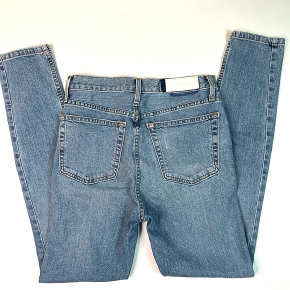 Re/Done Originals High Rise Light Wash Button Fly Skinny Jeans Size 27 - Picture 6 of 13